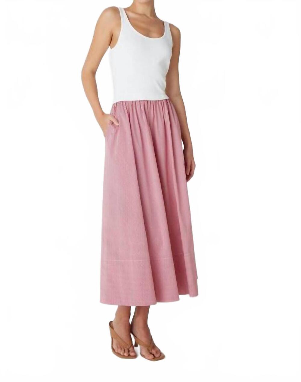 NEW JS71 gracen midi dress in red/white